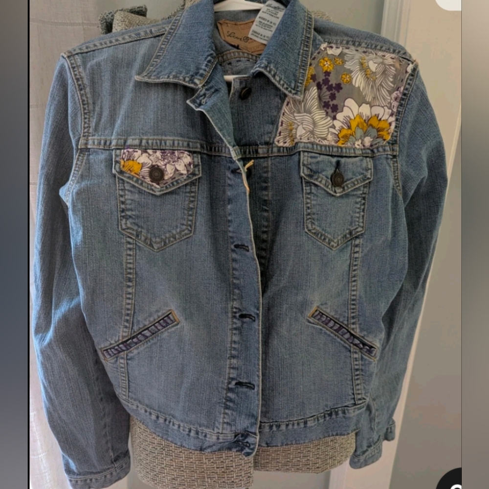 Jacket, Levi's Custom Patchwork Denim - Picture 3 of 5